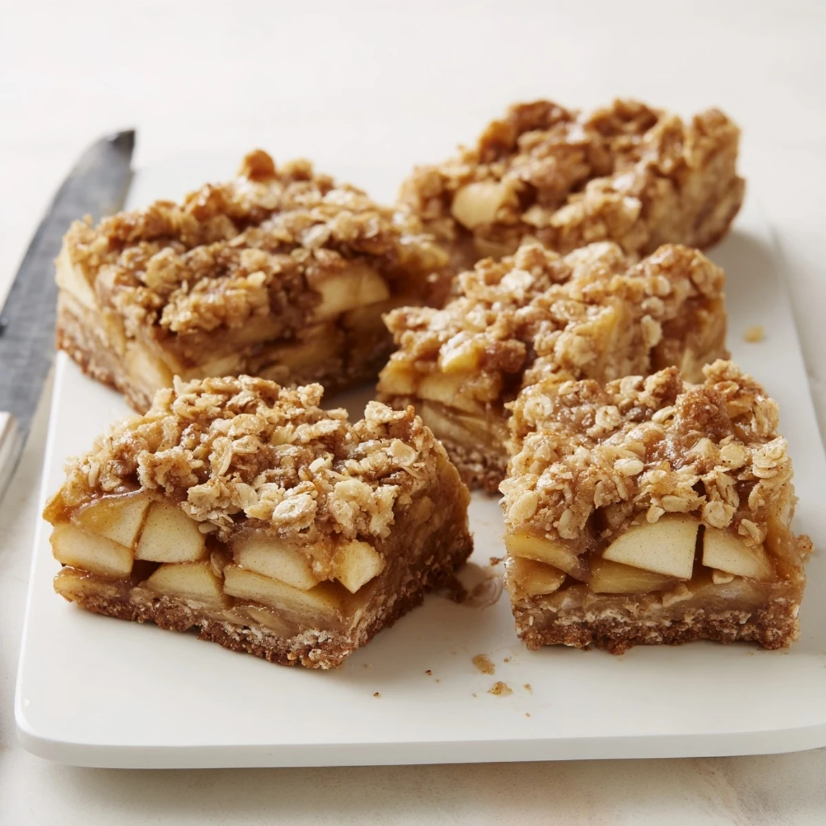 Warm, hearty Apple Streusel Breakfast Bars with a crumbly streusel topping, perfect for an easy breakfast.