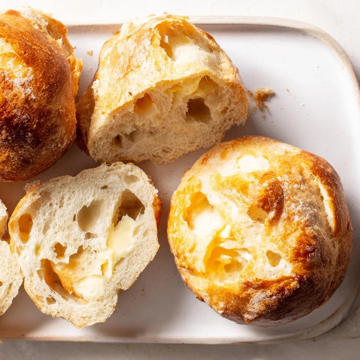 Slice into a rustic Beer Bread Family Loaf, showcasing the tender interior with a beautiful crumb.