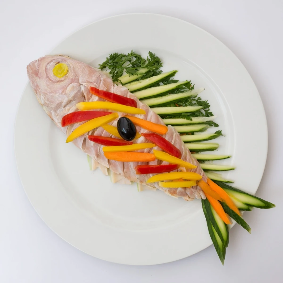 Leichtes Fischgericht mit Gemüse