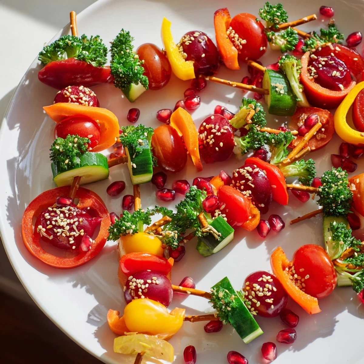 Festive Themed Crudités: Veggie Christmas Ornament Dippers arranged on a platter, ready to dip.