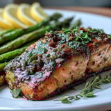 Knoblauch Lachs mit Spargel