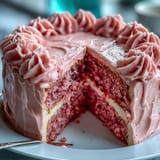 Rosé Velvet Kuchen mit Gold
