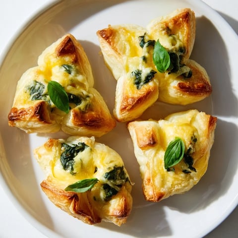 Golden, flaky Lucky Clover St. Patricks Day Bites, a savory appetizer ready for serving.