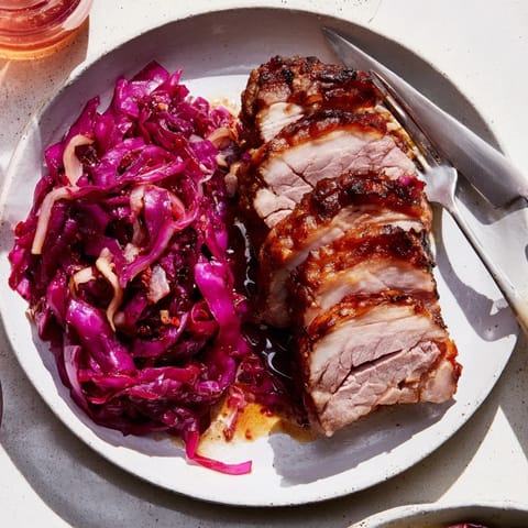 Schweinebraten mit Rotkohl #228