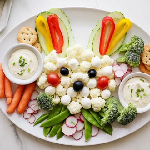 Osterhase bunte Gemüseplatte