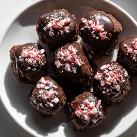 Peppermint Mocha Brownie Bites