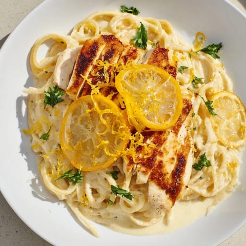 Pasta mit Zitronen-Brûlée-Huhn #132