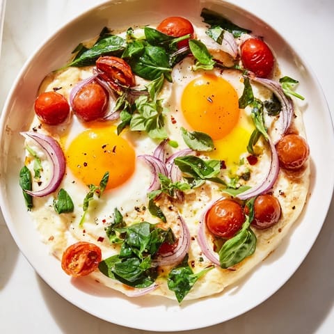 Baked Feta Eggs Frühstück