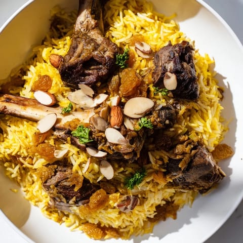Fruchtiger Saudi Kabsa Reis