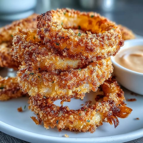 Gebackene Zwiebelringe mit Paprika #344