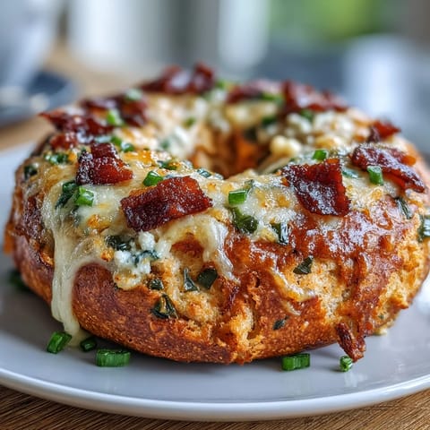 1. Goldbraune Jalapeño Cheddar Protein Bagels mit geschmolzenem Käse und frischen Jalapeñoscheiben, perfekt für ein eiweißreiches Frühstück.