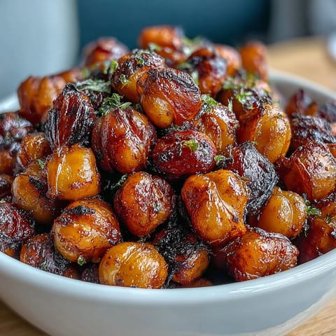 Knusprige, goldbraune Kichererbsen mit rauchigem Paprikageschmack und einem Hauch Kreuzkümmel.