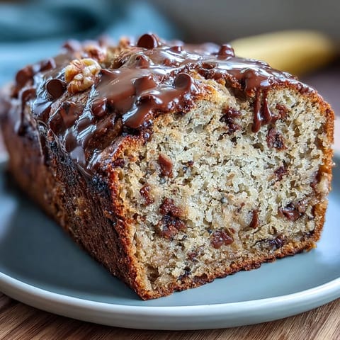 1. Ein saftiges Protein-Bananenbrot mit dunklen Schokoladenstückchen, perfekt für einen gesunden Snack oder ein nahrhaftes Frühstück.  