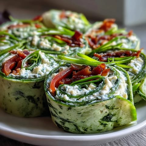 Green Spinach Pinwheel Wraps
