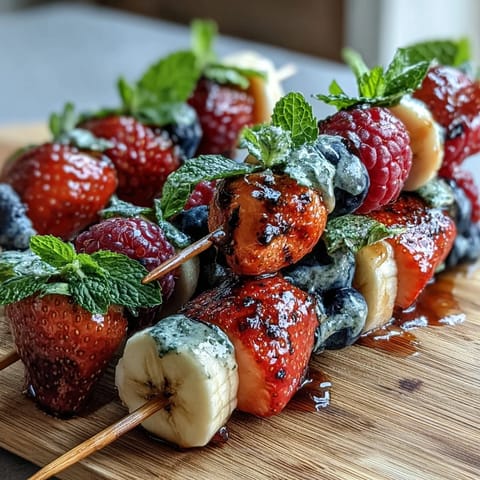 Rot Weiß Blau Fruchtspieße