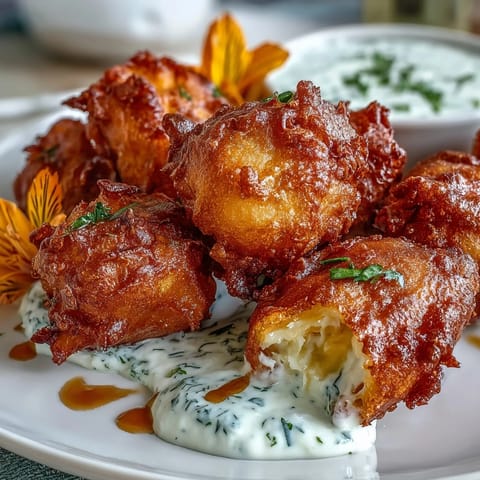 Knusprige Löwenzahn Frittiertes