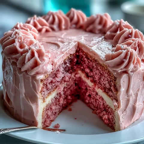 Rosé Velvet Kuchen mit Gold
