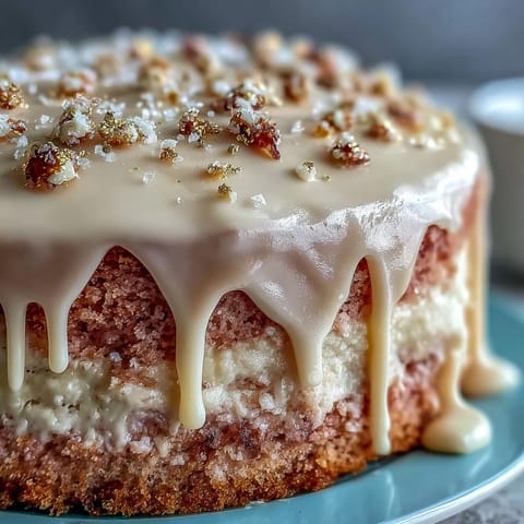 Rosé Velvet Cake mit Golddrip