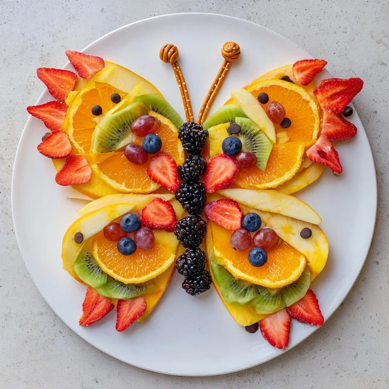 This eye-catching Monarch Magic Fruit Butterfly Tray includes an assortment of sweet berries and sliced oranges.