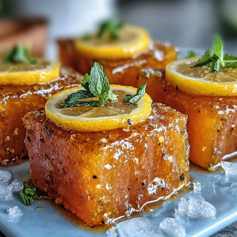 Gehackter Ingwer und frische Kurkuma neben saftiger Zitronenscheibe für die Wellnesswürfel-Zubereitung im Bild.