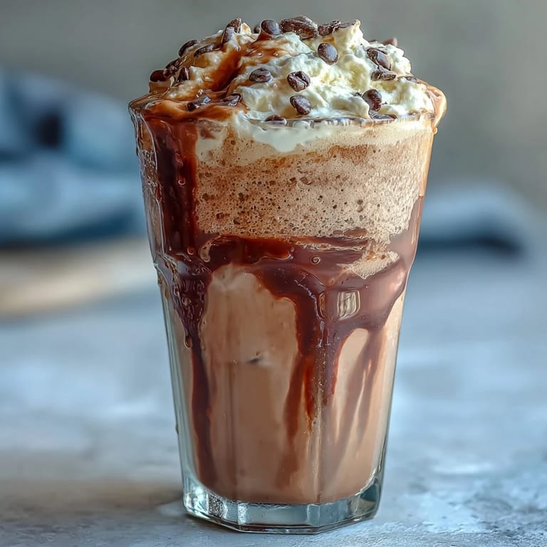 ERFRIEDENDES KAFFEEHAUS-STYLE-GETRÄNK MIT VANILLE-BOHNEN, gemixt mit starkem Kaffee und Eis für eine samtige, eisige Textur.