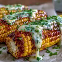 1. Microwellmais mit Knoblauchbutter – goldene, buttergetränkte Maiskolben mit aromatischem Knoblauch und frischer Petersilie.  